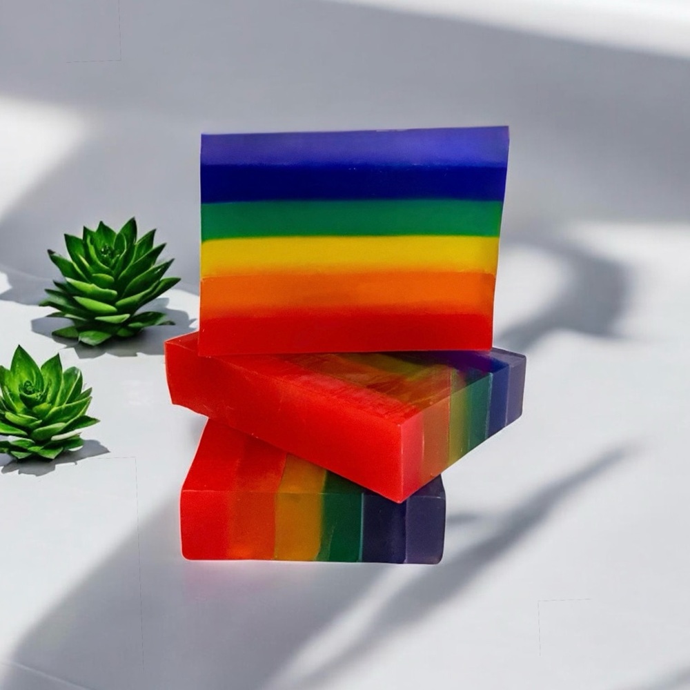 Decorative Artisan Rainbow/PRIDE soap-Baccarat Rouge 540 scent